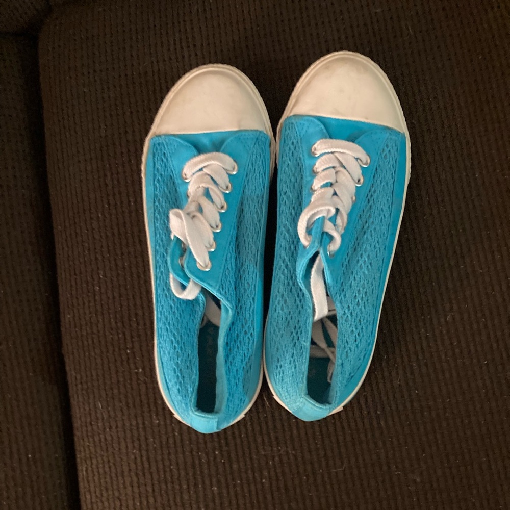 Sky blue shoes
